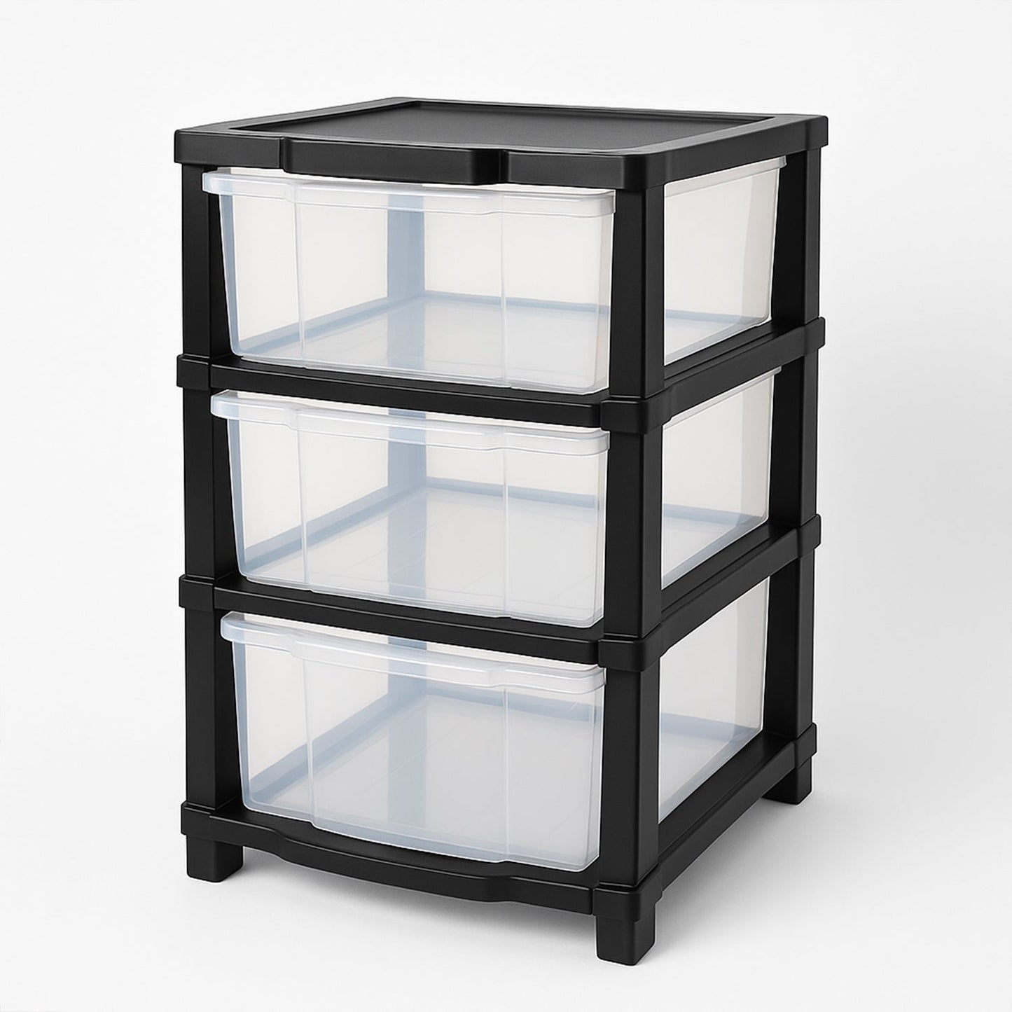 3-Layer Classic Transparent Drawer Storage Organizer